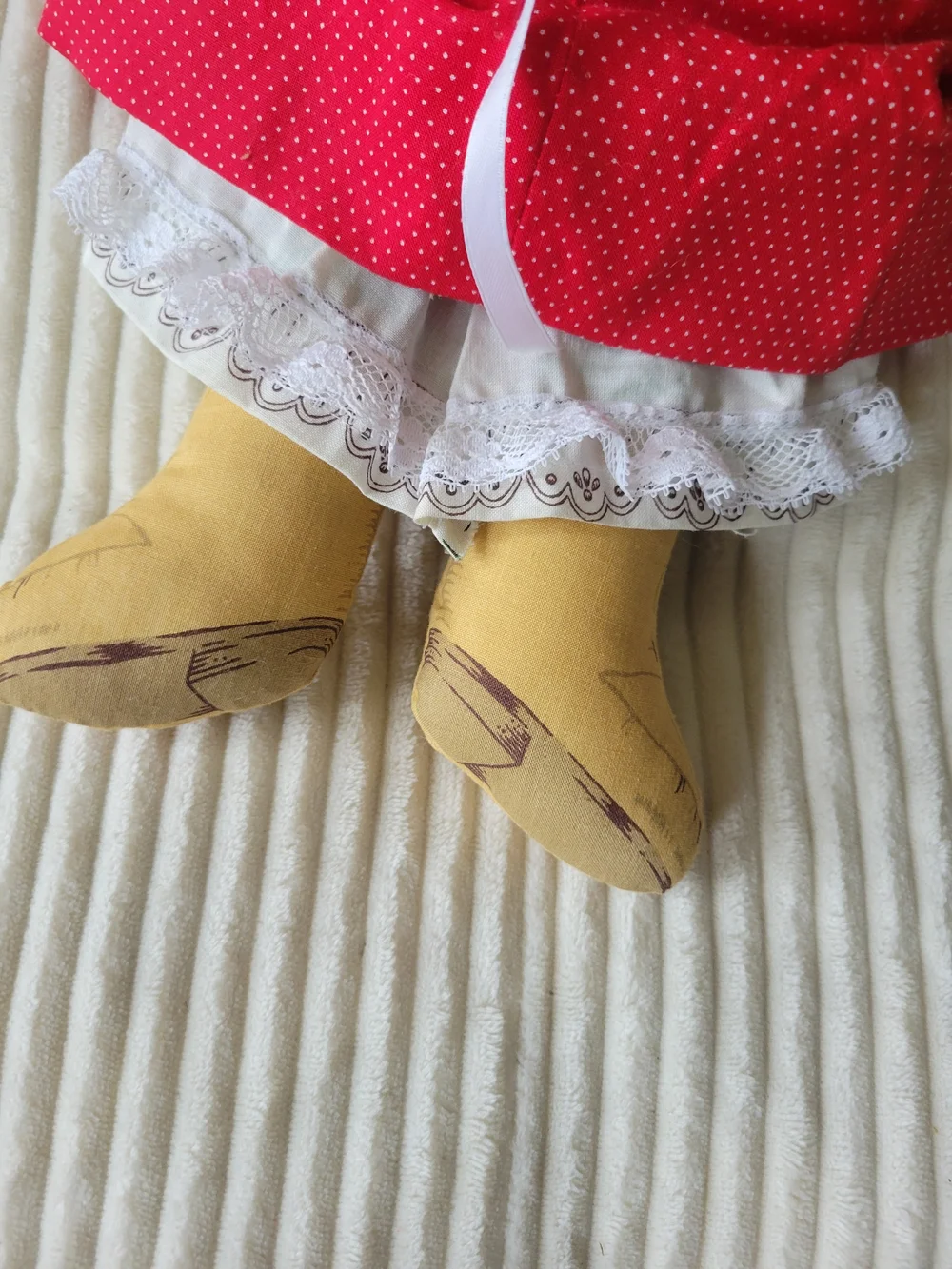 Vintage Doll Holding White Goose